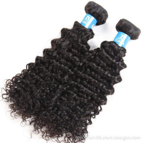 Fumi Super Double Drawn Deep Wave Virgin Hair, Raw Indian Hair Weave Bundles Human Hair Extension
